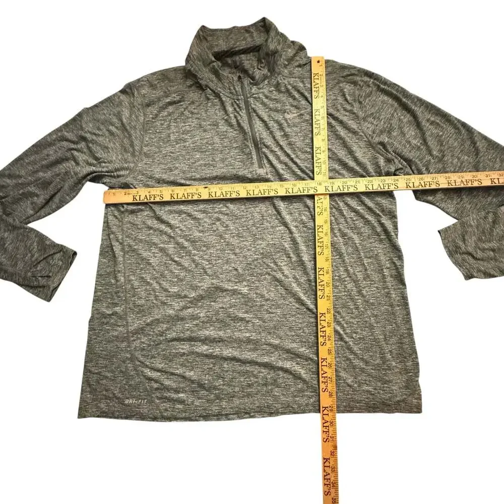 Nike Dri-FIT Men's Heathered Gray 1/4 Zip Long Sleeve Running Pullover XXL